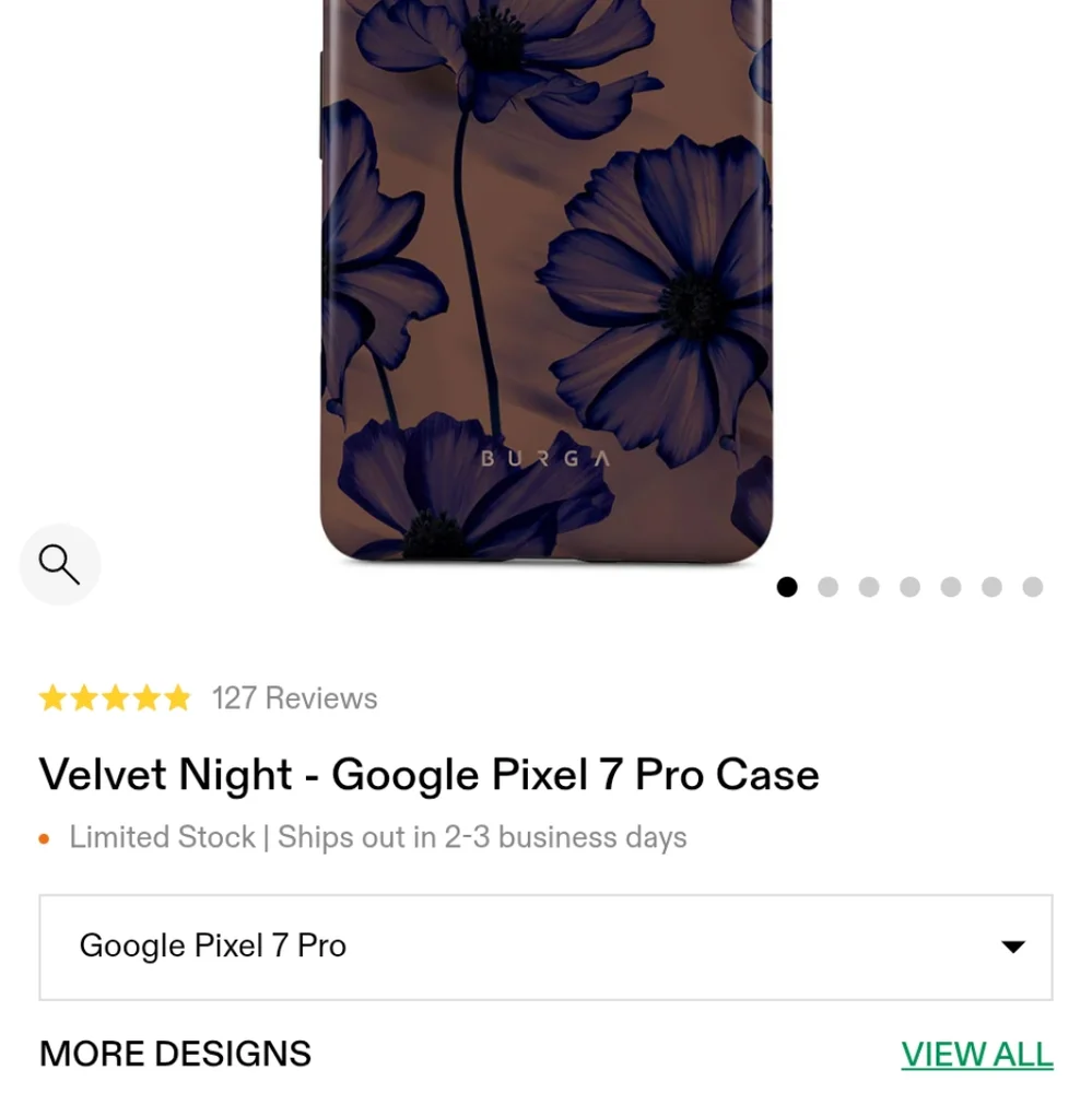 Velvet Night - Google Pixel 7pro Case (Floral Brown and Purple Phone Case)